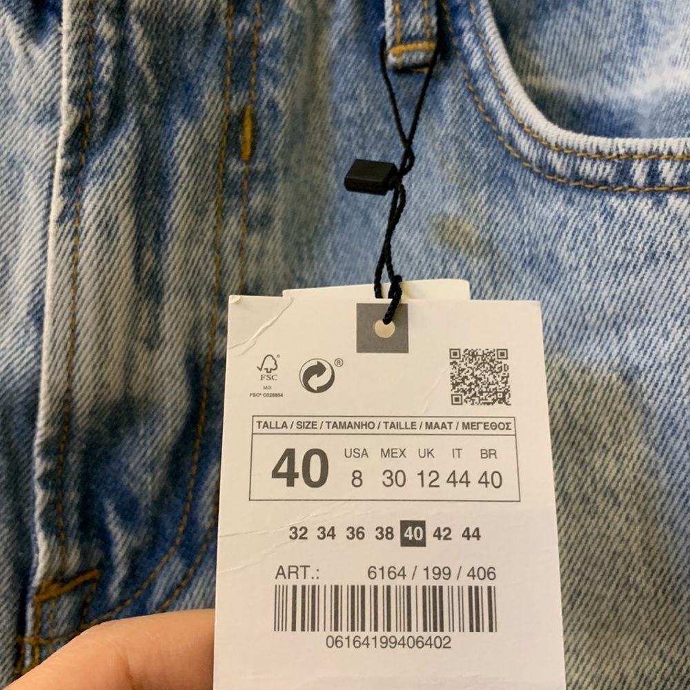 Zara High Rise Straight Leg Jeans - Picture 7 of 16